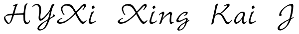 HYXi Xing Kai J Font