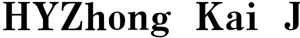 HYZhong Kai J Font