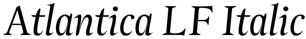 Atlantica LF Italic Font