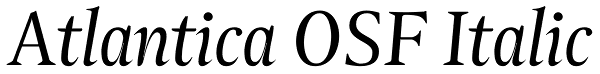 Atlantica OSF Italic Font