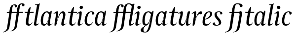 Atlantica Ligatures Italic Font