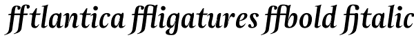 Atlantica Ligatures Bold Italic Font