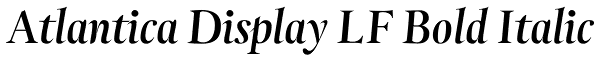 Atlantica Display LF Bold Italic Font