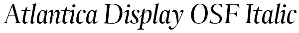 Atlantica Display OSF Italic Font