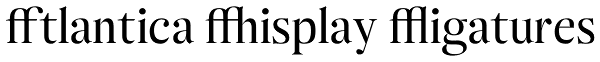 Atlantica Display Ligatures Font