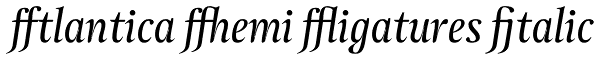 Atlantica Demi Ligatures Italic Font