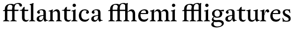 Atlantica Demi Ligatures Font