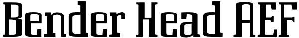 Bender Head AEF Font