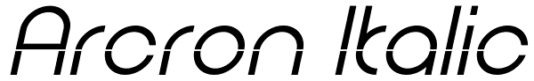 Arcron Italic Font