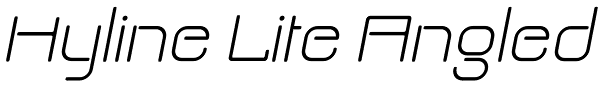 Hyline Lite Angled Font