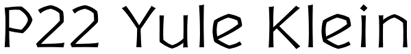 P22 Yule Klein Font