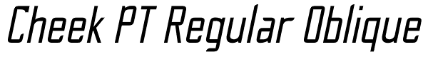 Cheek PT Regular Oblique Font