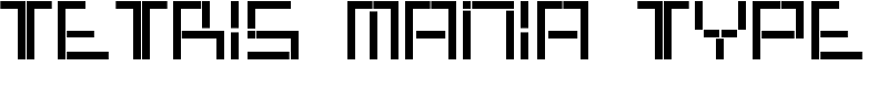 Tetris Mania Type Font