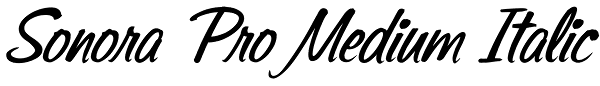 Sonora Pro Medium Italic Font