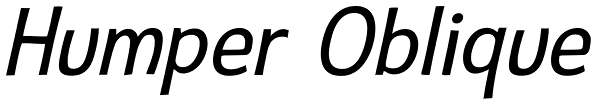 Humper Oblique Font