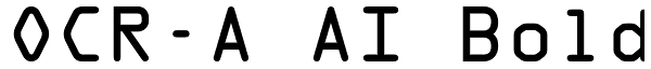 OCR-A AI Bold Font