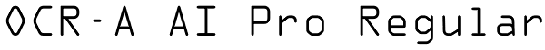 OCR-A AI Pro Regular Font