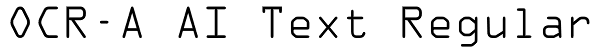 OCR-A AI Text Regular Font