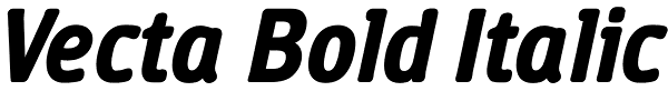 Vecta Bold Italic Font