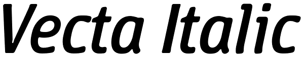 Vecta Italic Font