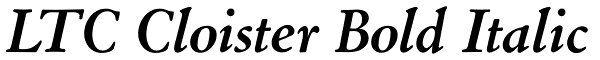 LTC Cloister Bold Italic Font