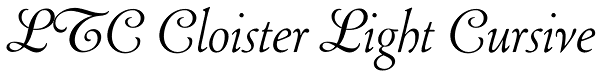 LTC Cloister Light Cursive Font