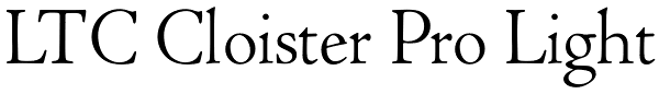 LTC Cloister Pro Light Font