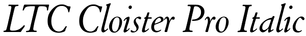 LTC Cloister Pro Italic Font