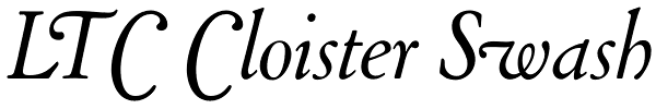 LTC Cloister Swash Font