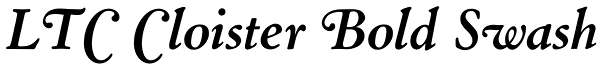 LTC Cloister Bold Swash Font