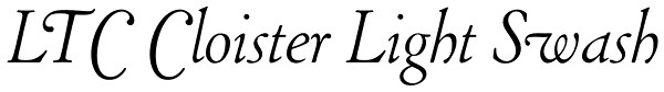 LTC Cloister Light Swash Font