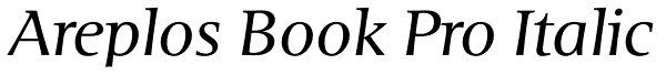 Areplos Book Pro Italic Font