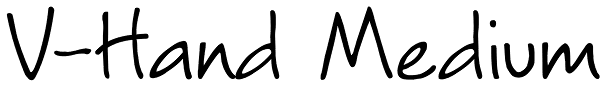 V-Hand Medium Font