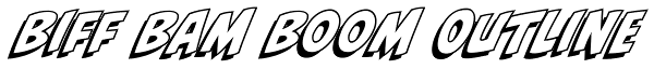 Biff Bam Boom Outline Font