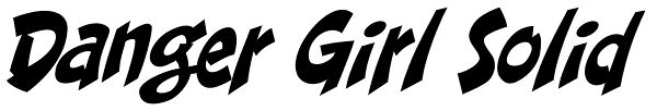 Danger Girl Solid Font