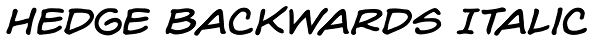 Hedge Backwards Italic Font