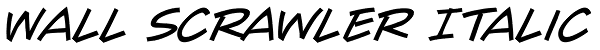 Wall Scrawler Italic Font