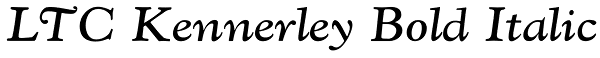 LTC Kennerley Bold Italic Font