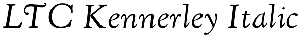 LTC Kennerley Italic Font