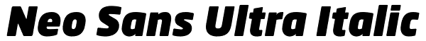 Neo Sans Ultra Italic Font