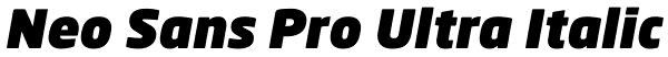 Neo Sans Pro Ultra Italic Font