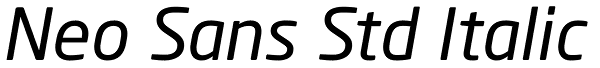 Neo Sans Std Italic Font