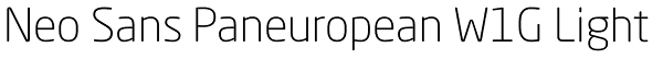 Neo Sans Paneuropean W1G Light Font