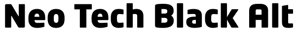 Neo Tech Black Alt Font