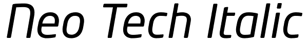 Neo Tech Italic Font