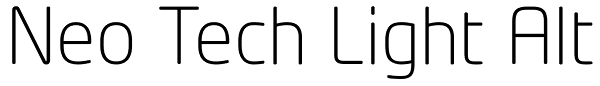 Neo Tech Light Alt Font