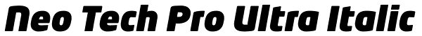 Neo Tech Pro Ultra Italic Font