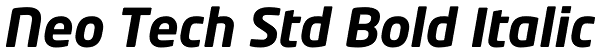 Neo Tech Std Bold Italic Font