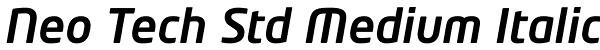 Neo Tech Std Medium Italic Font