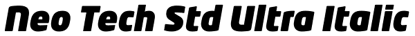 Neo Tech Std Ultra Italic Font